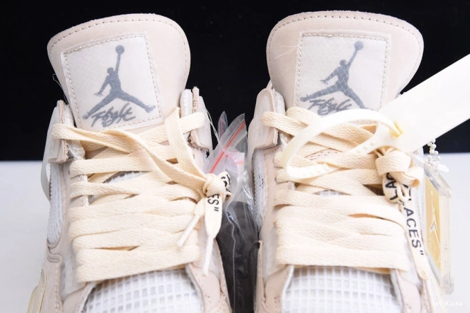1st Kicks Shoes CV9388-100 x Off-White 4 Sail Jordan Air 0721